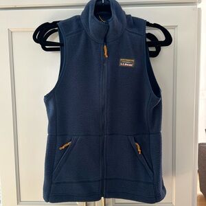 LL bean navy vest size XS